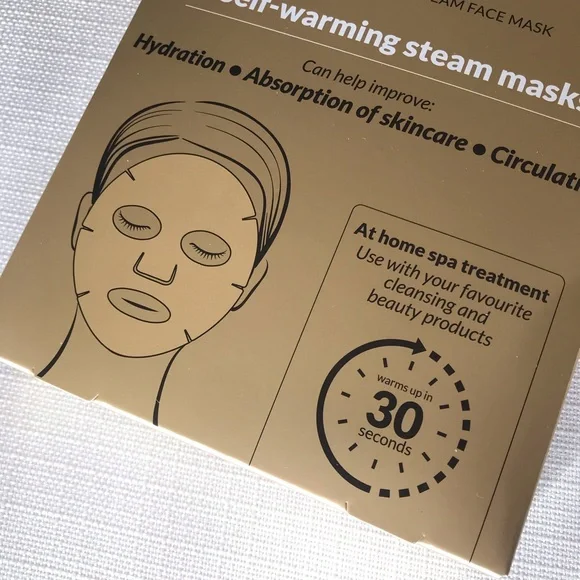 Anthropologie Popmask Glowgetter Spa Self Warming Steam Masks, Box of 3, NIB - Picture 8 of 14